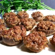 Bacon-Pecan Stuffed Mushrooms