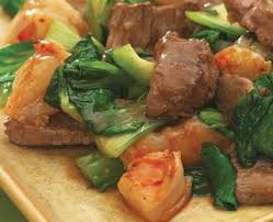 Spicy Beef with Shrimp & Bok Choy