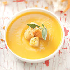 Butternut Soup with Parmesan Croutons