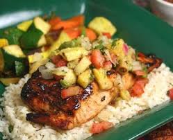 Salmon Cutlets with Pineapple Salsa