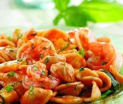 Basil, Shrimp and Zucchini Pasta