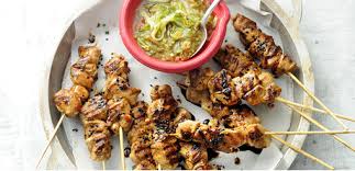 Chicken Skewers with Spicy Cucumber Relish